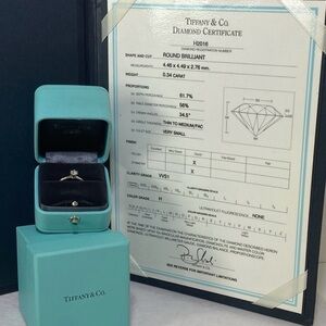 Tiffany & Co. Silver Ring with Diamond Accent